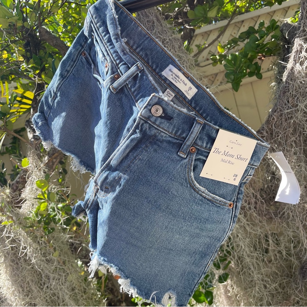 NWT Abercrombie and Fitch Mom Denim Shorts